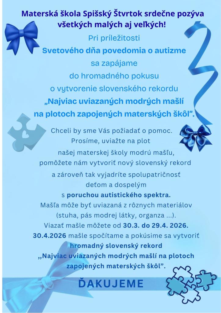 Svetový deň povedomia o&nbsp;autizme